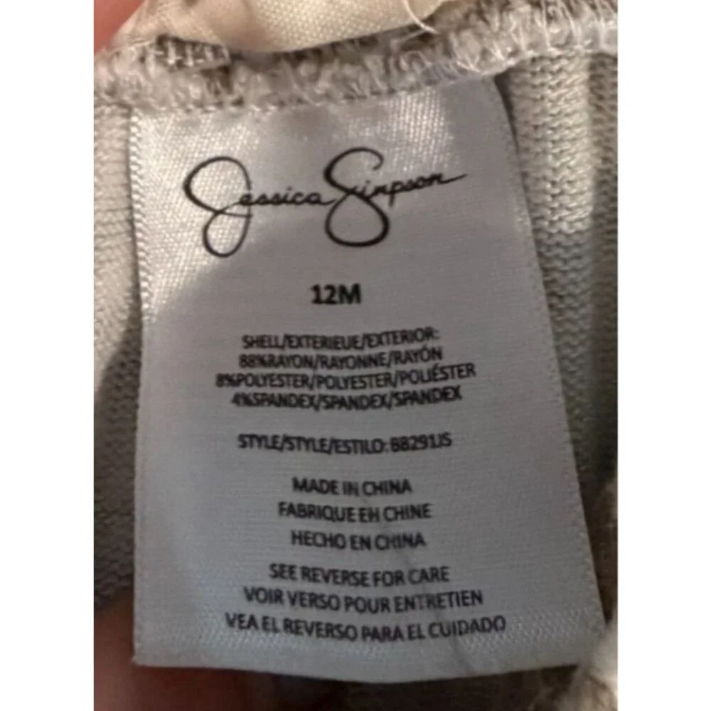 Jessica Simpson Baby Sweatsuit Lightweight Animal Print 12m